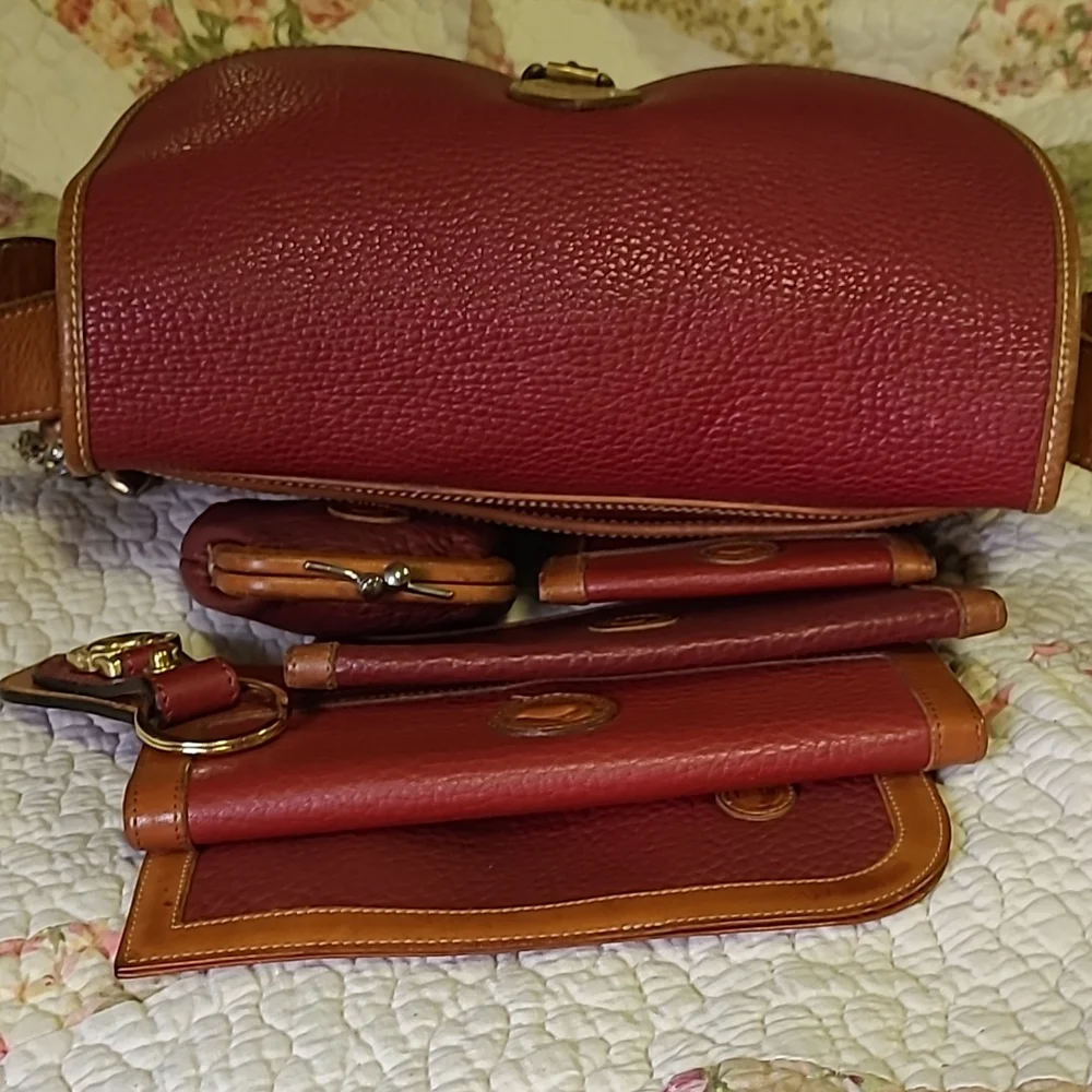 Vintage Dooney & Bourke AWL (Rare) Rose Satchel Bundle - Picture 15 of 17